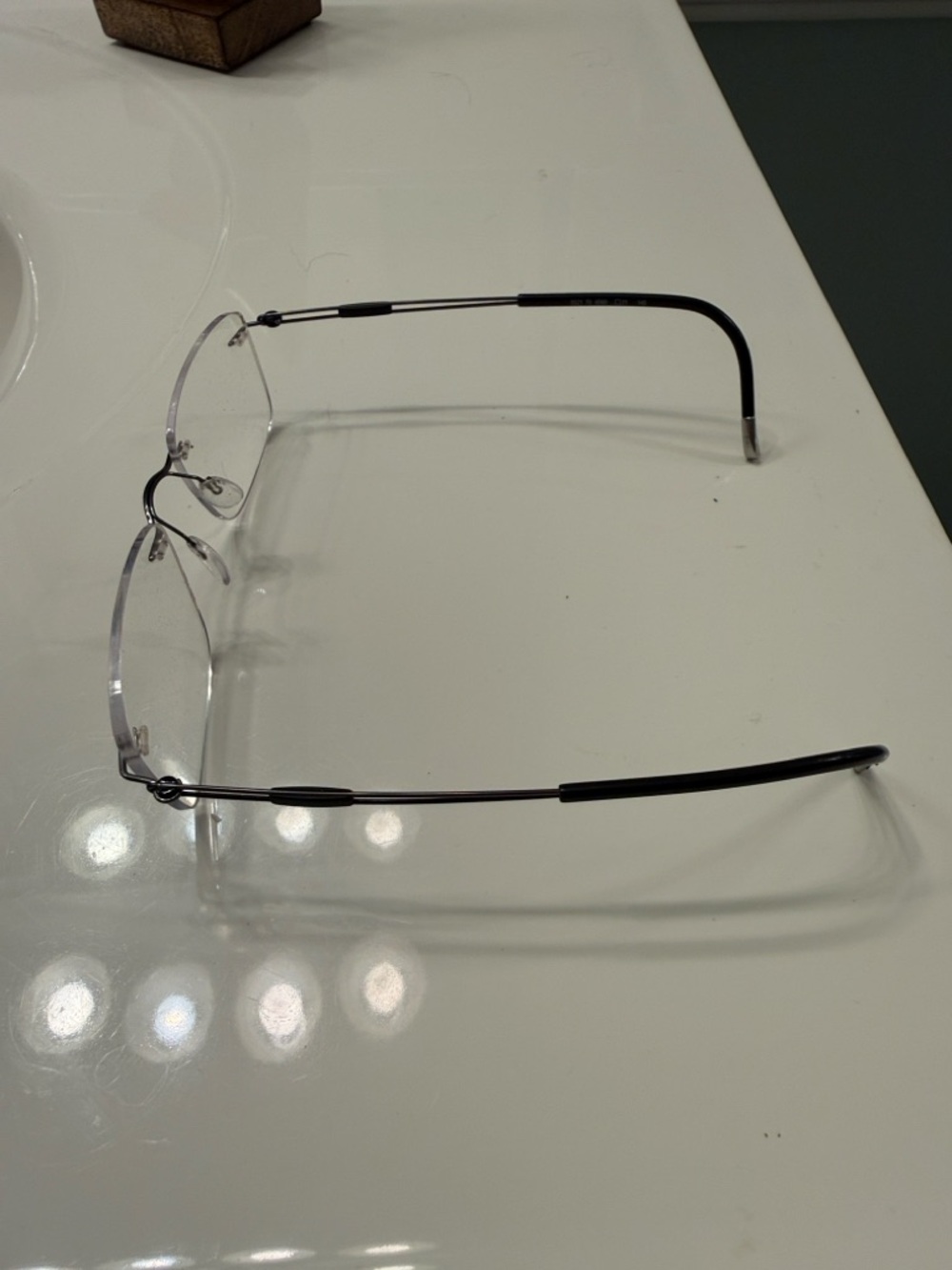 Silhouette Rimless Glasses with Silver Frames - Picture 3 of 5